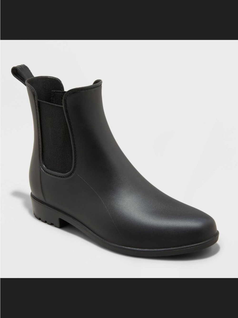 a new day Black Chelsea Ankle Rain Bootie